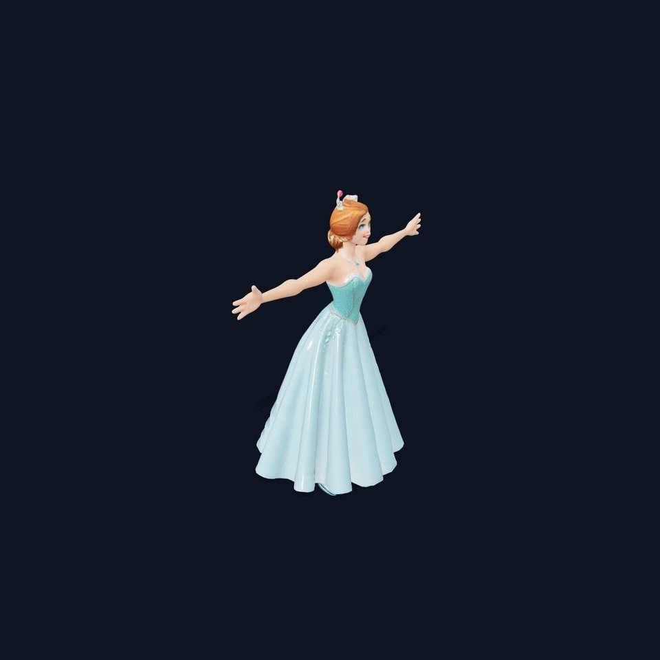 Elegant Princess Figure model pack